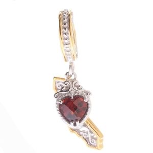 Gems En Vogue Sterling California Garnet Drop Charm